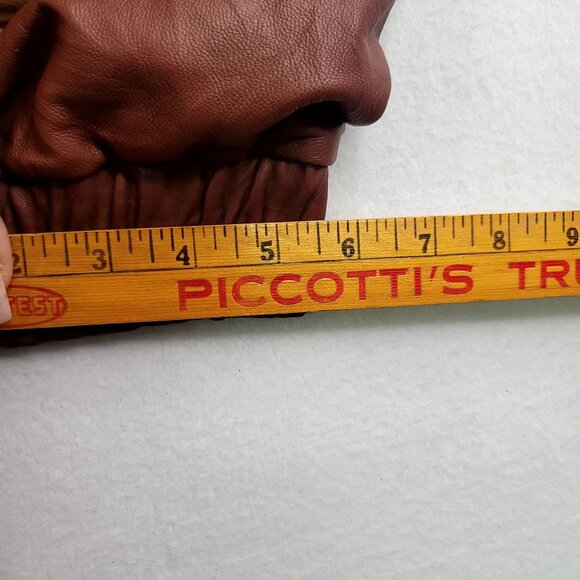 Veronica Beard Cognac Wasia Rust Lamb Leather Loose Fit Jogger Size 12 - Picture 13 of 13